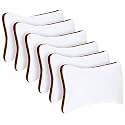 Sleepsia Microfiber Bed Pillow for Sleeping | Down Alternative Ultrasoft Cotton Washable Pillow | Soft Pillow (Pack of 2) (Cloud Red Pack 6)
