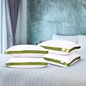 Sleepsia Microfiber Bed Pillow for Sleeping | Down Alternative Ultrasoft Cotton Washable Pillow | Soft Pillow (Cloud Green Pack 4) 17X 27