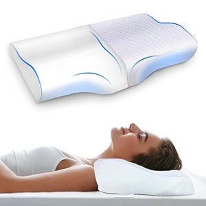 sleepsia cervical pillow for neck pain amp shoulder pain relief  1-year warranty orthopedic memory foam pillow spondylitis-ortho neck support medical pillow white cervical pillow pk1 memory foam