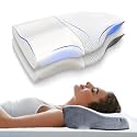Sleepsia Cervical Pillow for Neck Pain & Shoulder Pain Relief | 1-Year Warranty| Orthopedic Memory Foam Pillow, Cervical Pillow, Spondylitis-Ortho Neck Support Medical Pillow (Grey/White Pack 2)