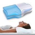 Sleepsia Cervical Pillow for Neck Pain &amp; Shoulder Pain Relief | 1-Year Warranty| Orthopedic Memory Foam Pillow, Cervical Pillow, Spondylitis-Ortho Neck Support Medical Pillow (White Pack2 Gel Infused)