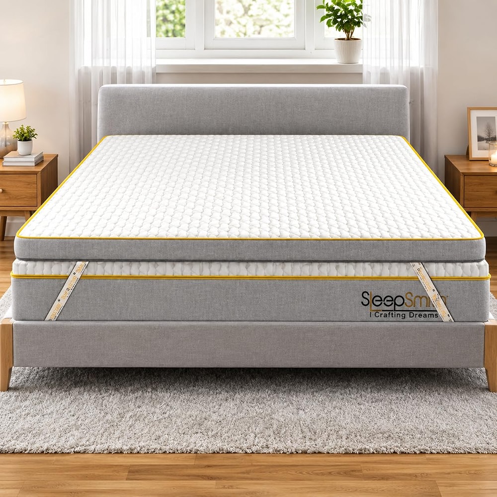 SleepSmith Mattress Topper with Flip Memory Foam & Graphite Infused ...