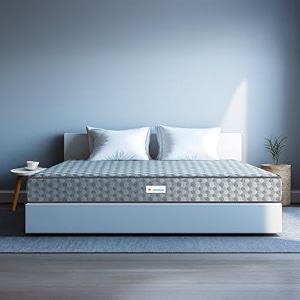 sleepwell dual pro profiled foam reversible 8-inch queen bed size gentle and firm triple layered anti sag foam mattress grey 78x66x8