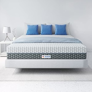sleepwell dual pro profiled foam reversible 6-inch king bed size gentle and firm triple layered anti sag foam mattress grey 78x70x6