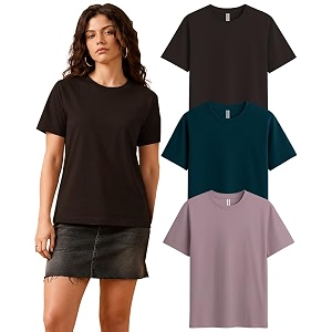 SLEEPY NUTS Womens Plain Round Neck Regular
