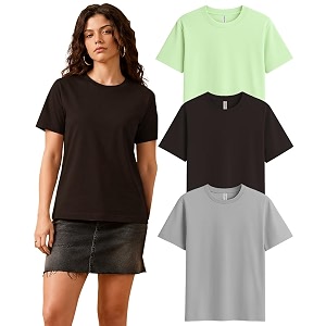 SLEEPY NUTS Womens Plain Round Neck Regular