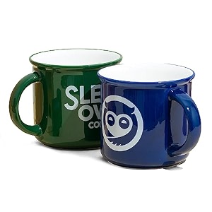 sleepy owl ceramic mugs set of 2  350ml capacity  microwave safe  handcrafted  large stylish coffee cup  tea coffee milk latte hotcold drinks