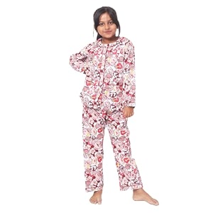 sleepytots funkey rabbits cotton kids night suit  kids night dress  night suits for kids  baby kids night suit  cotton night suit for kids multicolour