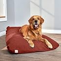 SleepyCat Original Dog Bed | Cozy &amp; Durable Shredded Foam Cushioning | Lightweight &amp; Portable | Scratch, Water &amp; Chew Resistant Fabric | Machine Washable Cover | (Red, Large, 46 x 32 inches)