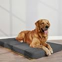 SleepyCat Orthopedic Dog Bed for Senior &amp; Large Dogs | Cozy &amp; Durable HD Foam Pet Bed for Joint Pain Relief |Scratch,Chew &amp; Water Resistant Fabric |Machine Washable Cover|(Grey,Extra Large,52x28 inch)