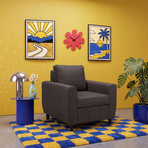 sleepyhead bae designed by duroflex - premium with modern space-saving design fabric 1 seater  sofa