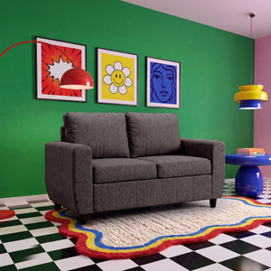 sleepyhead bae designed by duroflex - premium with modern space-saving design fabric 2 seater  sofa