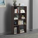 Sleepyhead Jigsaw - Engineered Wood Book Shelf (4 Shelves, Dark Walnut &amp; Slate Grey Finish, Set of 1)