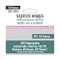 Sleeve Kings Medium Square Card Sleeves – 110 Pack, 65 x 65 mm, Extra Clear 60 Micron Polypropylene, Acid-Free, PVC-Free, Compatible with Townsfolk Tussle, Tidal Blades: Heroes of the Reef – SKS-8841