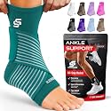 Sleeve Stars Ankle Brace Men & Women Support (Single/M:10"-12"/Turquoise)