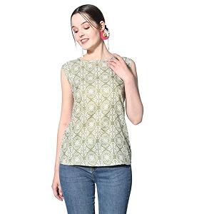 Sleeveless Kurti for Women Pure Cotton Stylish