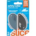 Slice Micro Safety Cutter | Safe Ceramic Box Cutter Lasting 11x Longer than Metal | Keychain Box Opener | Combo Pack | Slate + Millennial Gray