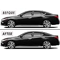 SlickMod Chrome Delete Blackout Vinyl Overlay for 2019-2022 Nissan Altima Window Trim (Satin Black)