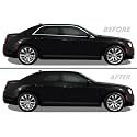 SlickMod Chrome Delete Blackout Vinyl Overlay for 2011-2021 Chrysler 300 Window Trim (Matte Black)