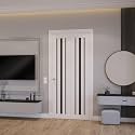 SARTODOORS Bifold Closet Doors 60 x 96 inches | Base 3094 White Bi-Fold Doors | Opaque Glass MDF Modern | Closet Laundry