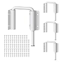 Sliding Door Loop Lock Latch, 2-3/8 Inch Barn Door Lock White 4PC