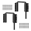 Sliding Door Loop Lock Latch, 2-3/8 Inch Barn Door Lock Black 2PC