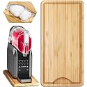 Sliding Pad for Ninja Slushie FS300/ FS301, Countertop Protector Mat, Wood Slushie Machine Accessory with 360°Wheels, Smooth & Quickly Slide the Frozen Drink Machine on Table 17.52"×8.66"