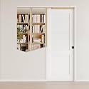Sliding Pocket Door, 30" x 80", Half-Panel Louvered Pantry Doors with Frame and Hardware Kit, Interior Door, White Primer Closet Doors - No Panel Assembly Required