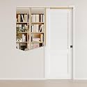 Sliding Pocket Door, 32" x 80", Half-Panel Louvered Pantry Doors with Frame and Hardware Kit, Interior Door, White Primer Closet Doors - No Panel Assembly Required
