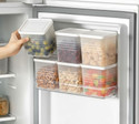 Slikvita Plastic Grocery Container  - 1000 ml (Pack of 6, White)