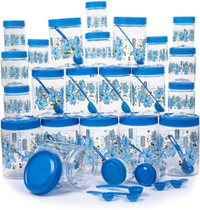 slikvita plastic grocery container  - 1200 ml 650 ml 350 ml 250 ml pack of 24 blue