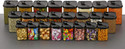 Slikvita Plastic Grocery Container  - 950 ml, 650 ml, 350 ml (Pack of 24, Black)