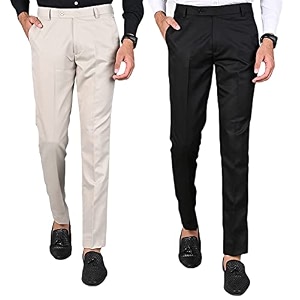 Slim Fit 2 Formal Trousers Combo for