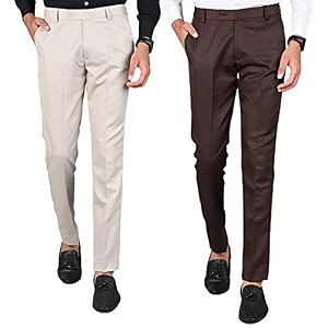 Slim Fit 2 Formal Trousers Combo for