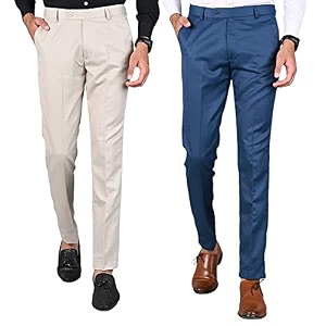 Slim Fit 2 Formal Trousers Combo for