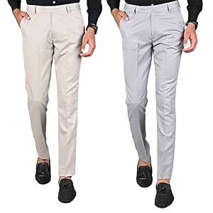 Slim Fit 2 Formal Trousers Combo for