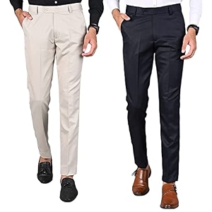 Slim Fit 2 Formal Trousers Combo for