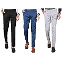Slim Fit Formal Trousers Black Morpitch Grey