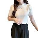 Slim Fit Plain Stretchable Round Neck Rib