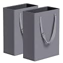Slim Laundry Hamper with Adjustable Long Handles, 45L Small Laundry Baskets with Mesh Top, Narrow Dirty Clothes Hamper for Bedroom, Closet, and Bathroom - Beige, 2 Packs
