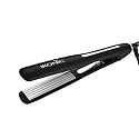 IKONIC PROFESSIONAL SLIM TITANIUM HAIR CRIMPER 2.0 with LED Chrome Digital Display and 1 Inch Floating Titanium Micro Crimp Plates | 360 Swivel Cord | Universal Voltage