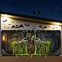 Slime Monster 7 x 16 ft Halloween Garage Door Decorations Halloween decorations Witch Door Cover, Hanging Banner, Cauldron Backdrop Mural for Home, Outdoor, Indoor, Spooky Party, Wall, Window