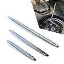 SLIMI 3 PCS Car Tire Iron Kit, Tire Scoop Spoons Crowbar Lever, Rim Protectors Kit, Universal Tire Repair Maintenance Tools for Most Cars Motorcycles (Silver)