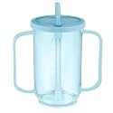 Sliner 1 Pc Adult Sippy Cups for Elderly with Straw, Light Blue