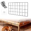 Sliner 12 Pack Black Under Bed Blocker for Pets Metal Under Couch Blocker 16" L x 7.9" H Sofa Couch Barriers for Dogs Pets Cats Toys Items with 49 Accessories