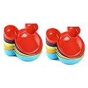Slings Plastic Unbreakable Mickey Shaped/Kids Snack Serving Plate (Multicolor) - Set of 8