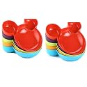 Slings Unbreakable Micket Shaped Kids Snack Serving Plate (Set of 10)
