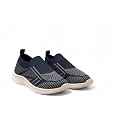 Slip-On Knit Sneakers Navy Blue Lightweight Walking