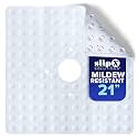 SlipX Solutions 21"x21" Mildew Resistant Non Slip Shower Stall Mat, White