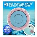 SlipX Solutions Bottomless Bath Overflow Drain Cover Accessory, Coral